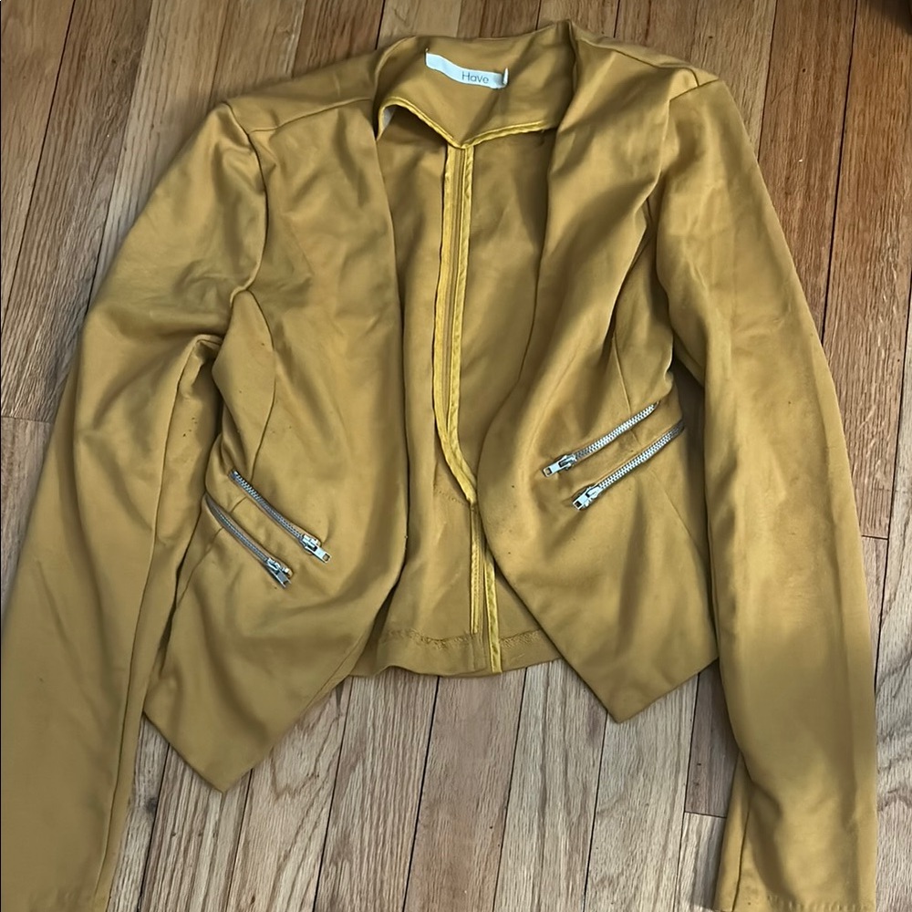 Have Tan Blazer Tailored Cropped Jacket